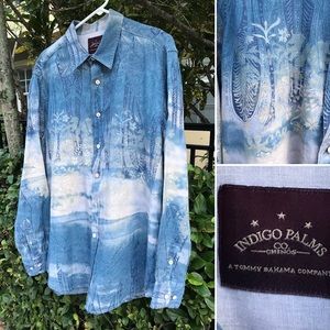 Tommy Bahama Indigo Palms XL Linen Sirt